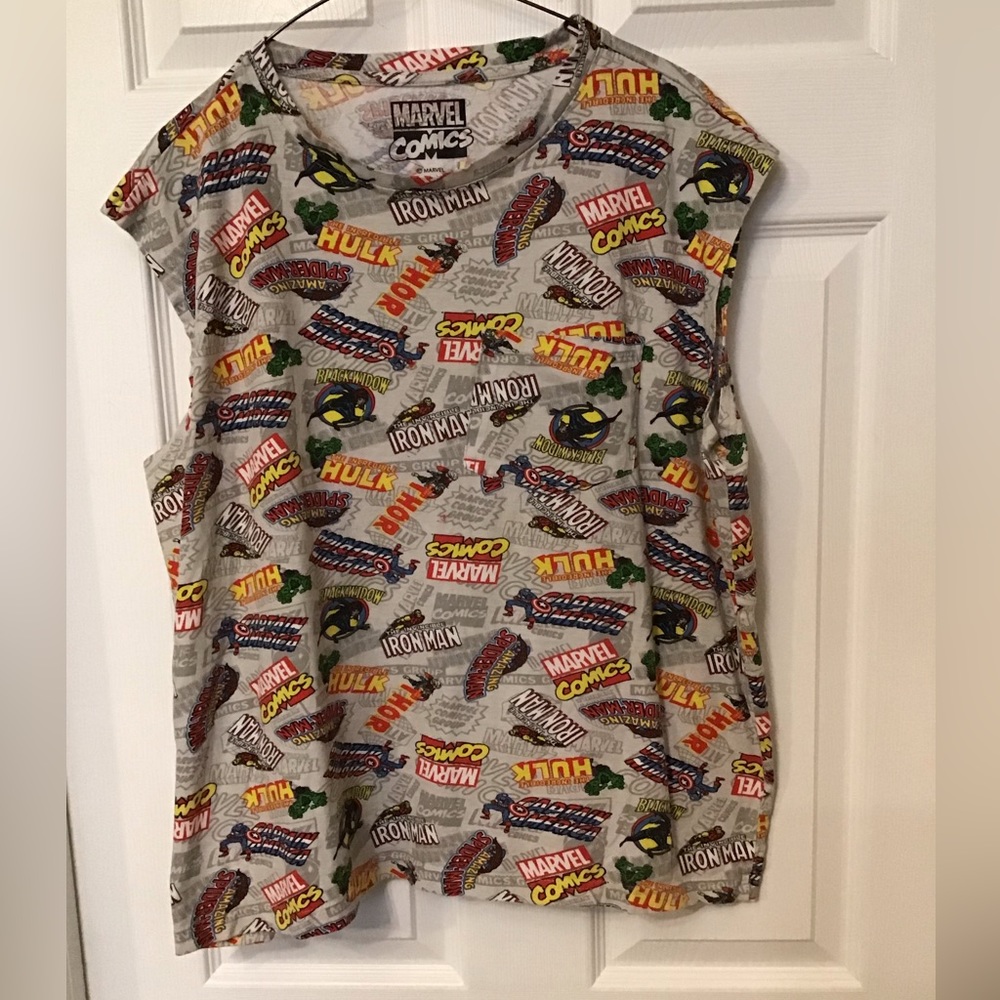 Mens Marvel Sleeveless T-shirt
